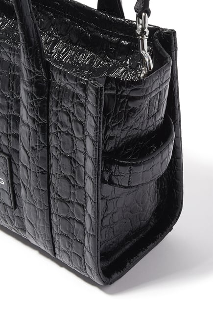 The Small Croc-Embossed Tote Bag